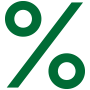 Percent sign icon.